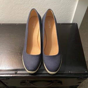 J Crew Navy Espadrilles